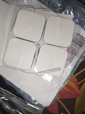 Picture of 2 Pair 5x5cm Electrode Pads for Electric Tens Acupuncture Digital Therapy Machine for Slimming Electric Body Massager Frequency