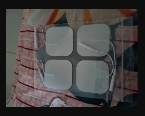 Picture of 2 Pair 5x5cm Electrode Pads for Electric Tens Acupuncture Digital Therapy Machine for Slimming Electric Body Massager Frequency