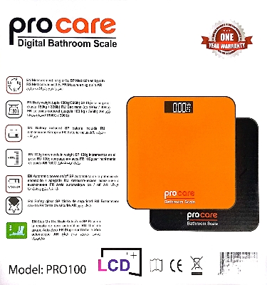 Picture of Digital weighing machine with room temperature display for human body weight (various colors) - weight machine