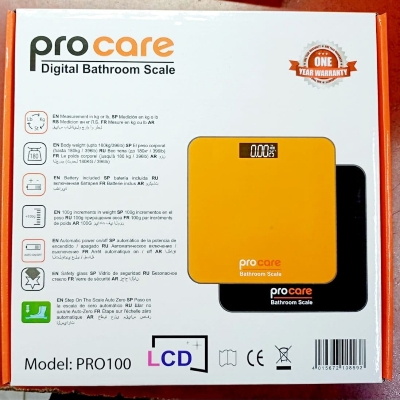 Picture of Digital weighing machine with room temperature display for human body weight (various colors) - weight machine