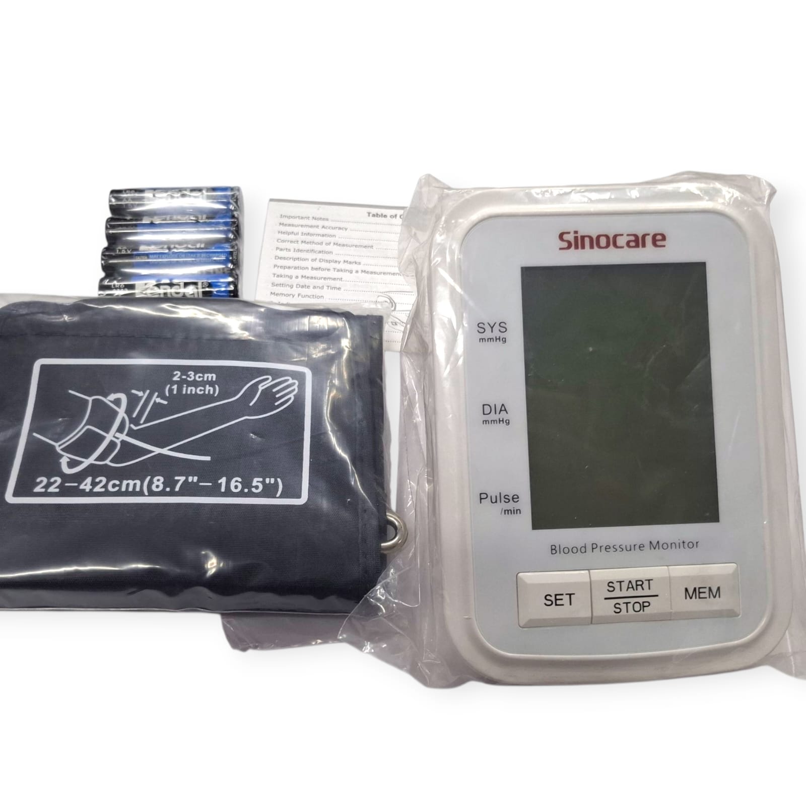 Picture of Sinocare BA-823 Blood Pressure Monitor Upper Arm, Ergonomic Design With Voice Function, LCD Display  Sinoheart Electronic Digital Blood Pressure Machine / BP Monitor - Sinocare