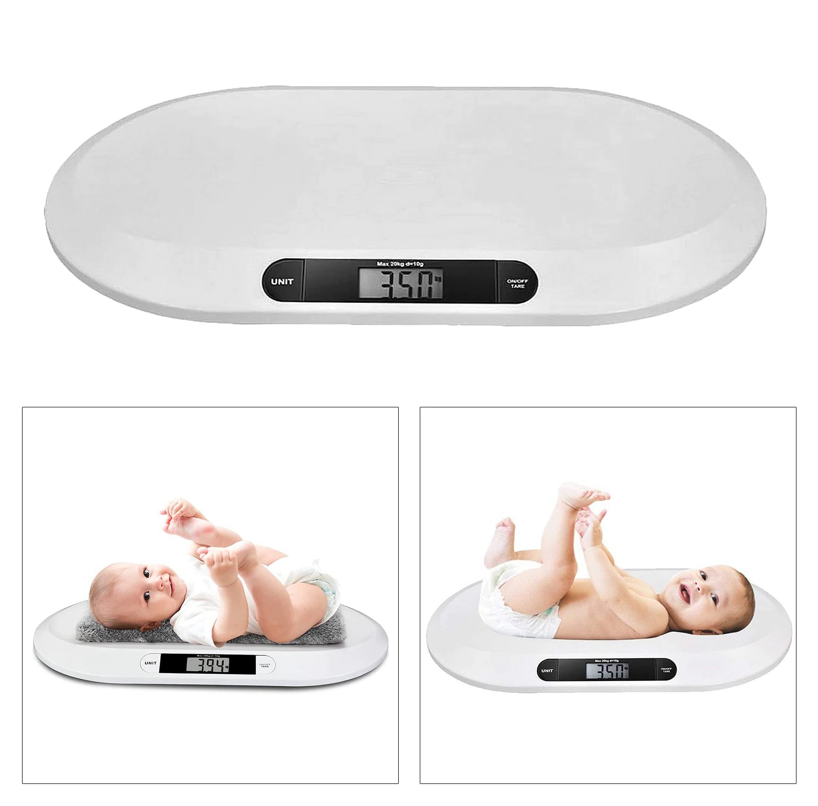 Picture of Digital Electronic Weighing Scale Newborn Baby Infant Pets Bathrooms 20KGS/44LBS