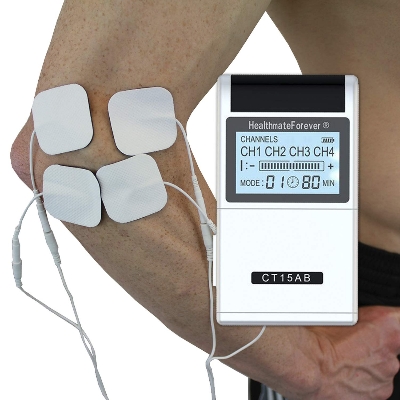 Picture of Tens Ems Muscle Steamulator 15 Mode 4 Output 8 Pad Pain Relief Electric Pulse Impulse Massure Machine Machine Machine Electrotherapy Machine