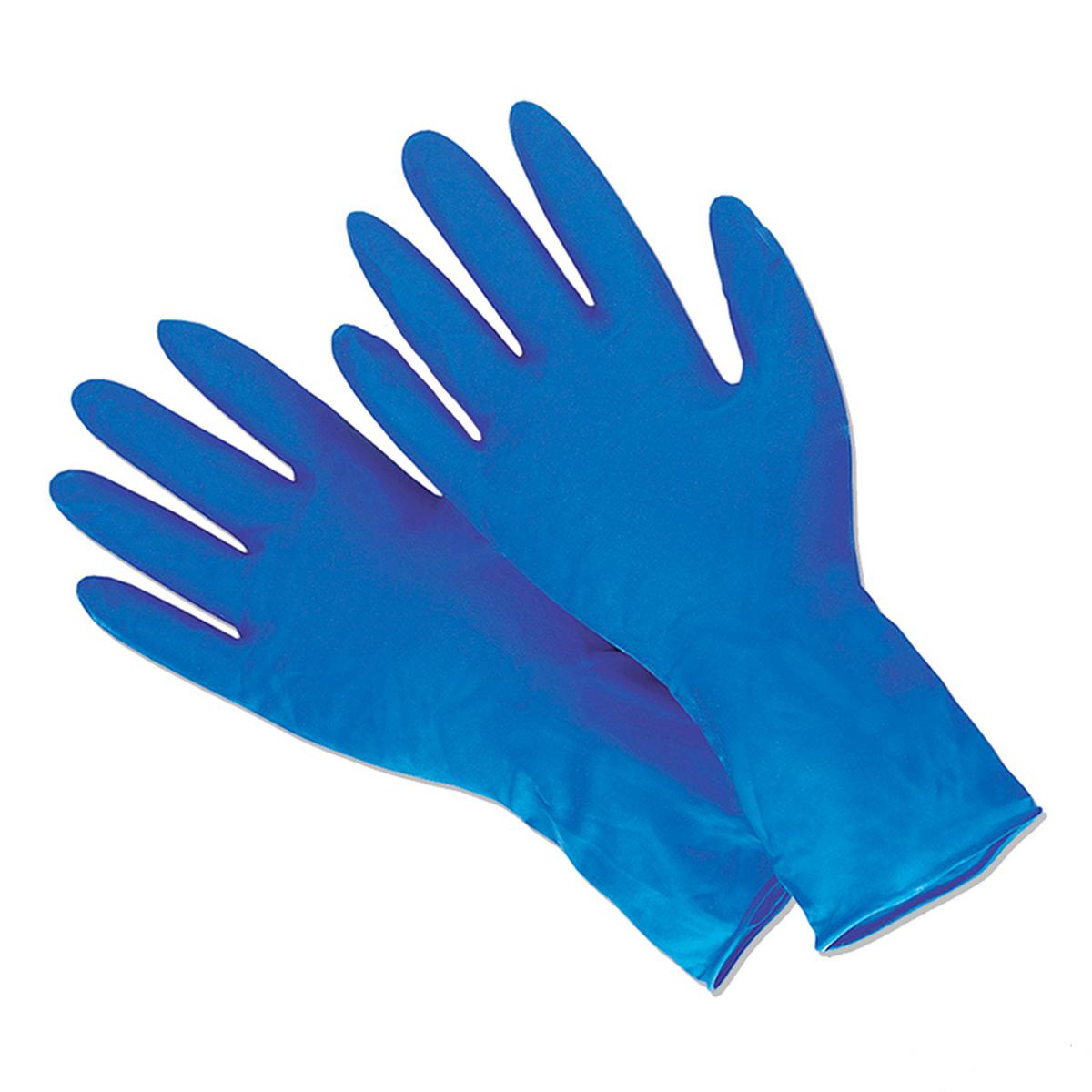 Picture of DERMAGRIP Powder Free Blue Nitrile Hand Gloves (100pcs 1box)
