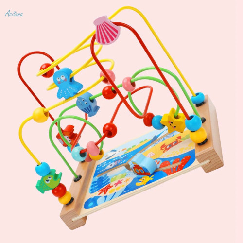 Picture of Wooden Bead Maze Toys Sensory Skills Developmental for Baby Birthday Gifts