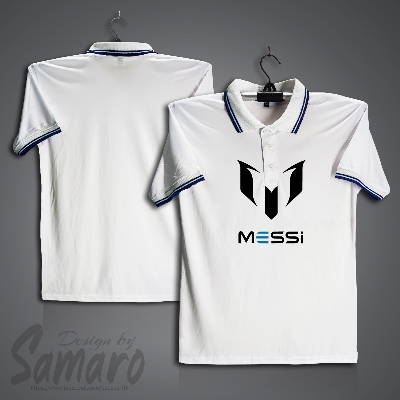 Picture of Messi Logo Short Sleeve Polo Jersey For Men - PP Micro Collar Polo Jersey - Argentina Jersey