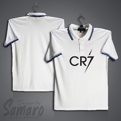 Picture of Portugal CR7 Short Sleeve Polo Football Jersey For Men - Ronaldo CR7 Polo Jersey - Portugal Jersey