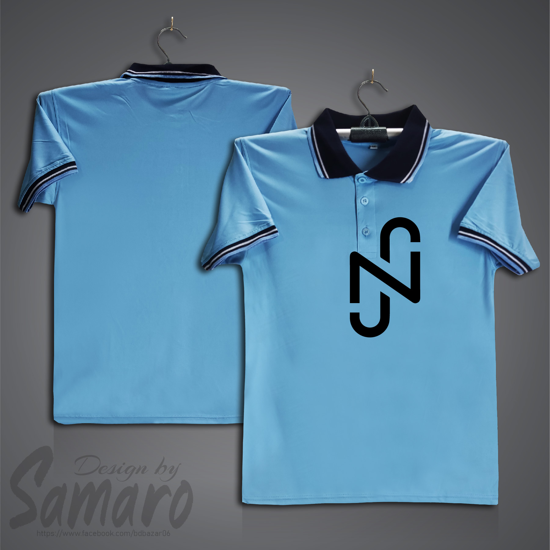 Picture of Neymar JR Short Sleeve Polo Football Jersey For Men - Neymar Polo t shirt - Neymar Jersey