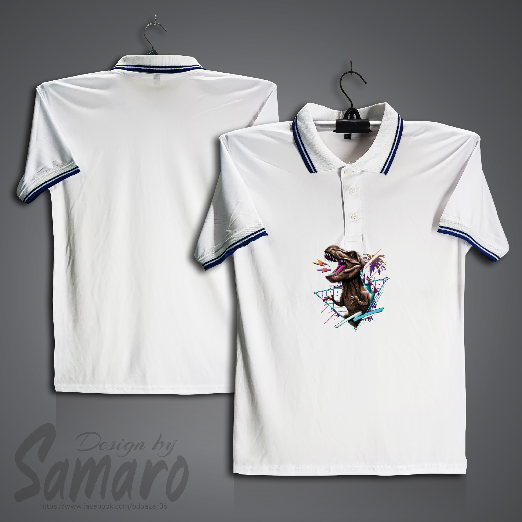 Picture of Dinosaur Short Sleeve Polo Jersey For Men - PP Micro Polo T Shirt For Men - Dinosaur Jersey