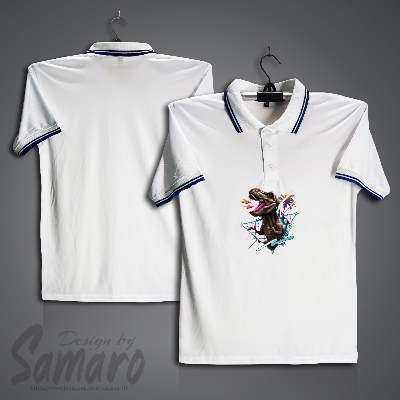 Picture of Dinosaur Short Sleeve Polo Jersey For Men - PP Micro Polo T Shirt For Men - Dinosaur Jersey