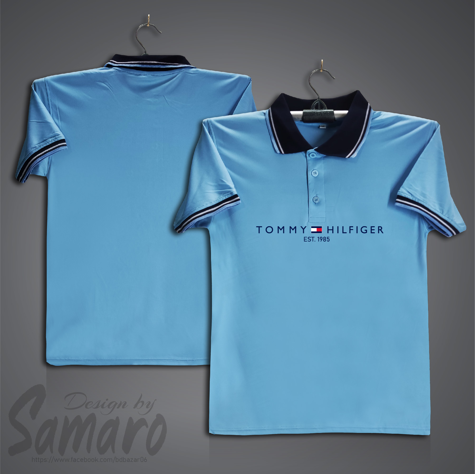 Picture of Tommy Hilfige Short Sleeve Polo Jersey For Men - Polo t Shirt for Men - Tommy Hilfige Jersey