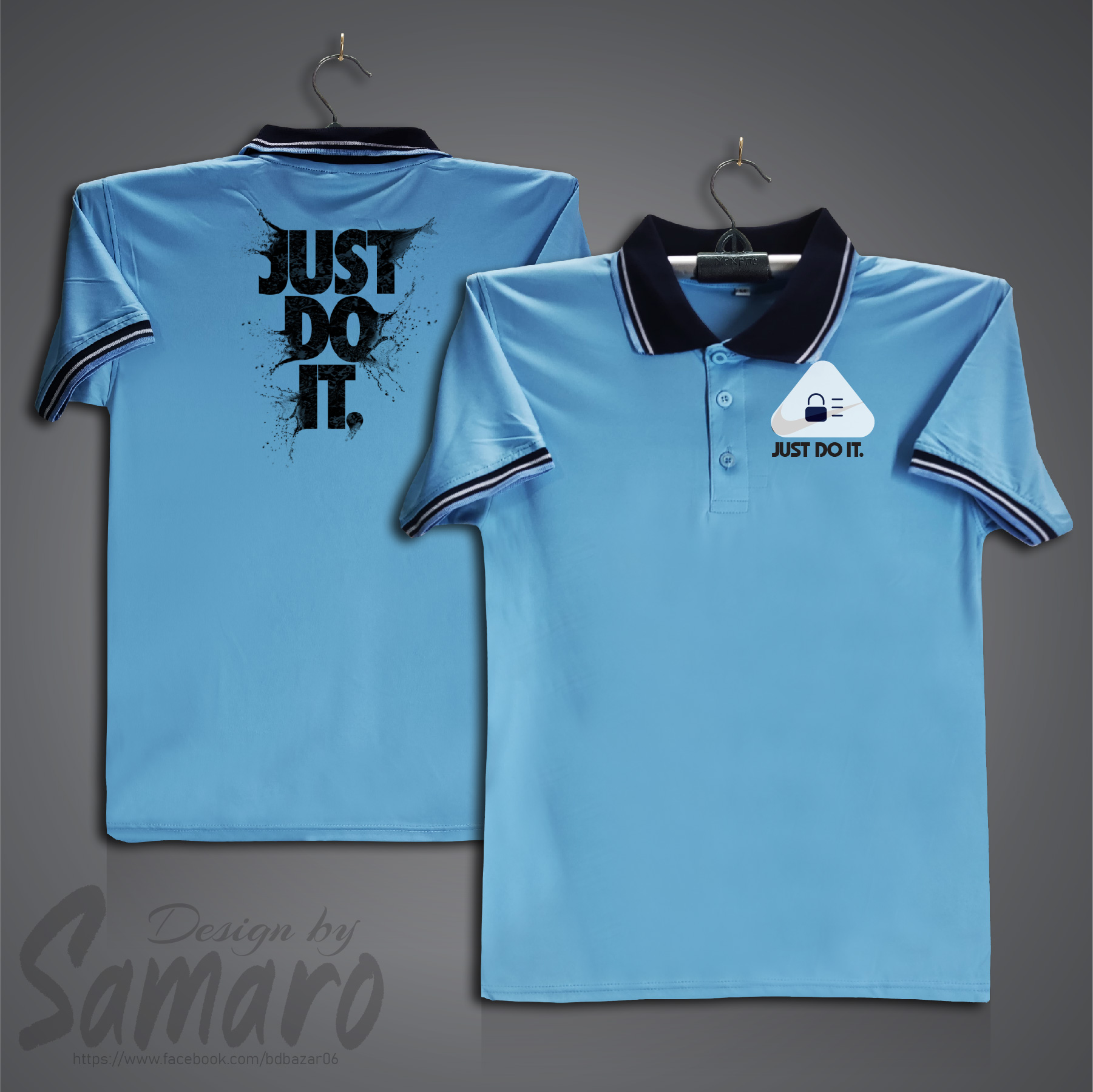 Picture of Just Do it Short Sleeve Polo Jersey For Men - PP Micro Polo T Shirt For Men - Just Do it  Jersey