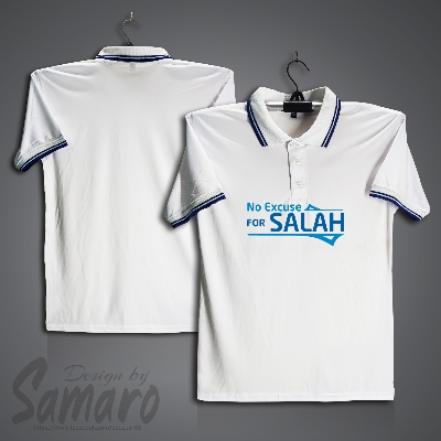 Picture of No Excuse for SALAH Short Sleeve Polo Jersey For Men - PP Micro Polo T Shirt For Men - Islamic Polo Jersey