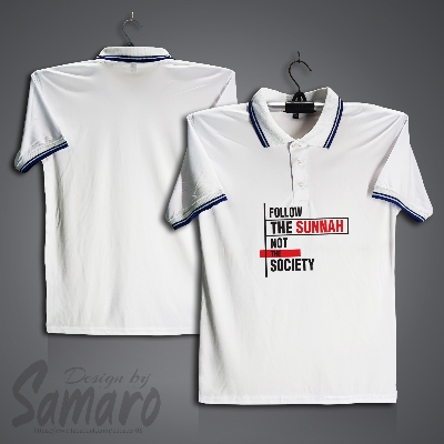 Picture of Follow the Sunnah Short Sleeve Polo Jersey For Men - PP Micro Polo T Shirt For Men - Islamic Polo Jersey