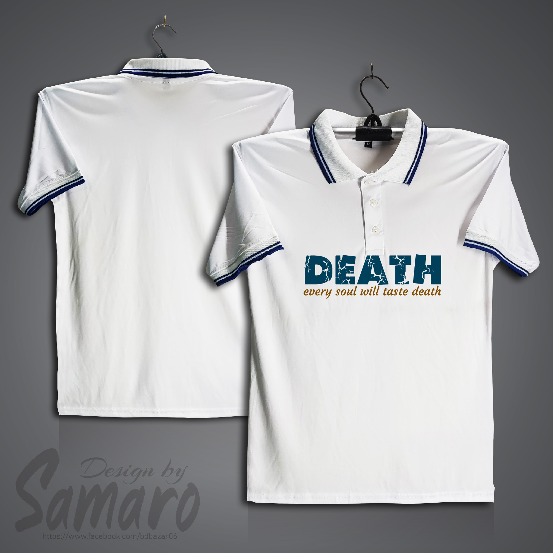 Picture of Death Short Sleeve Polo Jersey For Men - PP Micro Polo T Shirt For Men - Islamic Polo Jersey