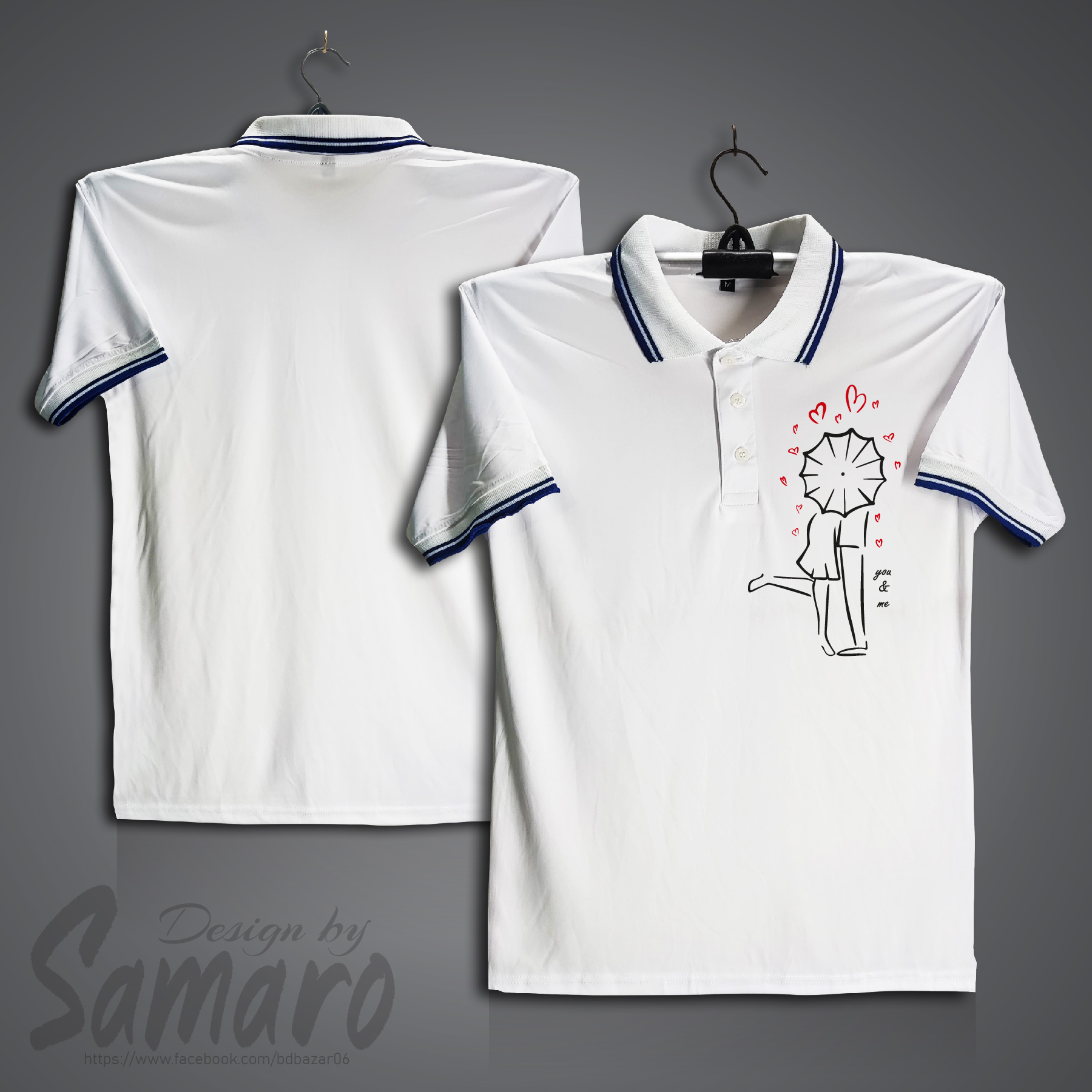 Picture of You & Me Short Sleeve Polo Jersey For Men - PP Micro Polo T Shirt For Men - You & Me Polo Jersey