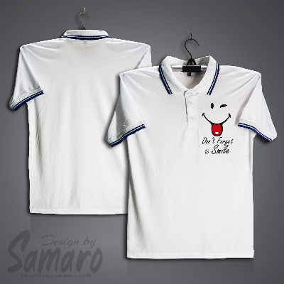 Picture of Don Not Forget Short Sleeve Polo Jersey For Men - PP Micro Polo T Shirt For Men - to Smile Polo Jersey