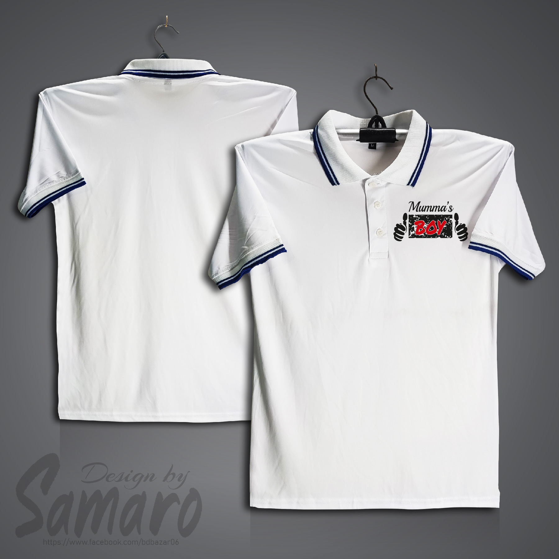 Picture of Mumma's Boy Short Sleeve Polo Jersey For Men - PP Micro Polo T Shirt For Men - Mumma's Boy Polo Jersey