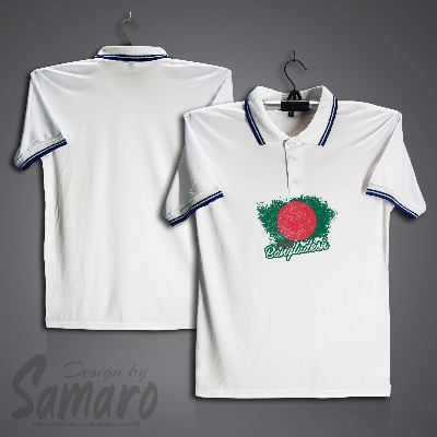 Picture of I Love Bangladesh Short Sleeve Polo Jersey For Men - PP Micro Polo T Shirt For Men - Bangladesh Jersey