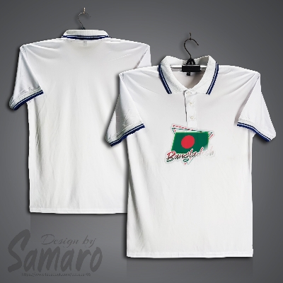 Picture of I Love Bangladesh Short Sleeve Polo Jersey For Men - PP Micro Polo T Shirt For Men - Bangladesh Jersey