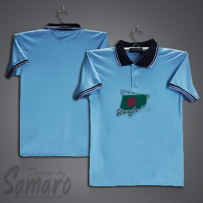 Picture of I Love Bangladesh Short Sleeve Polo Jersey For Men - PP Micro Polo T Shirt For Men - Bangladesh Jersey