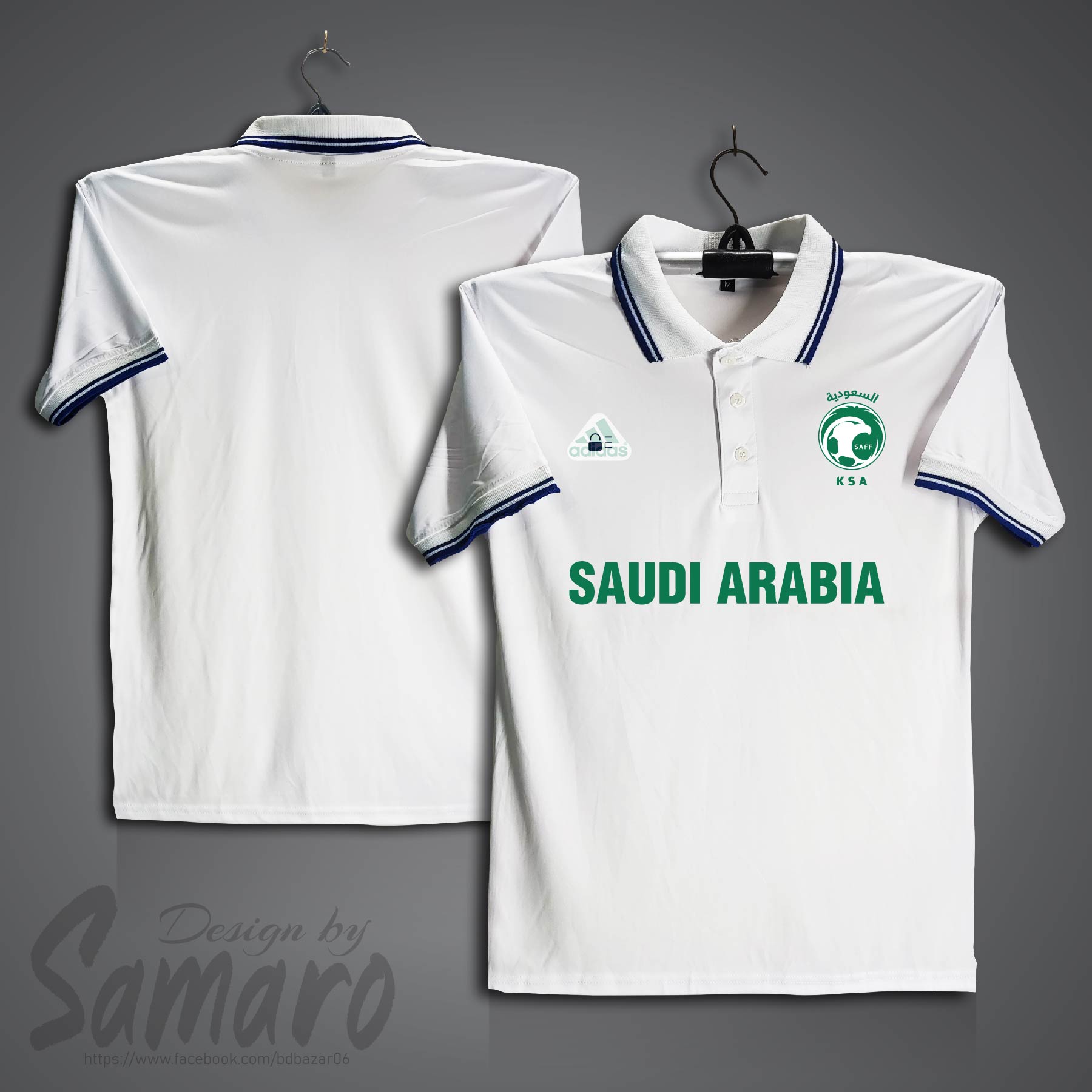 Picture of Saudi Aribia Short Sleeve Polo Football Jersey For Men - PP Micro Collar Polo Jersey - Saudi Jersey