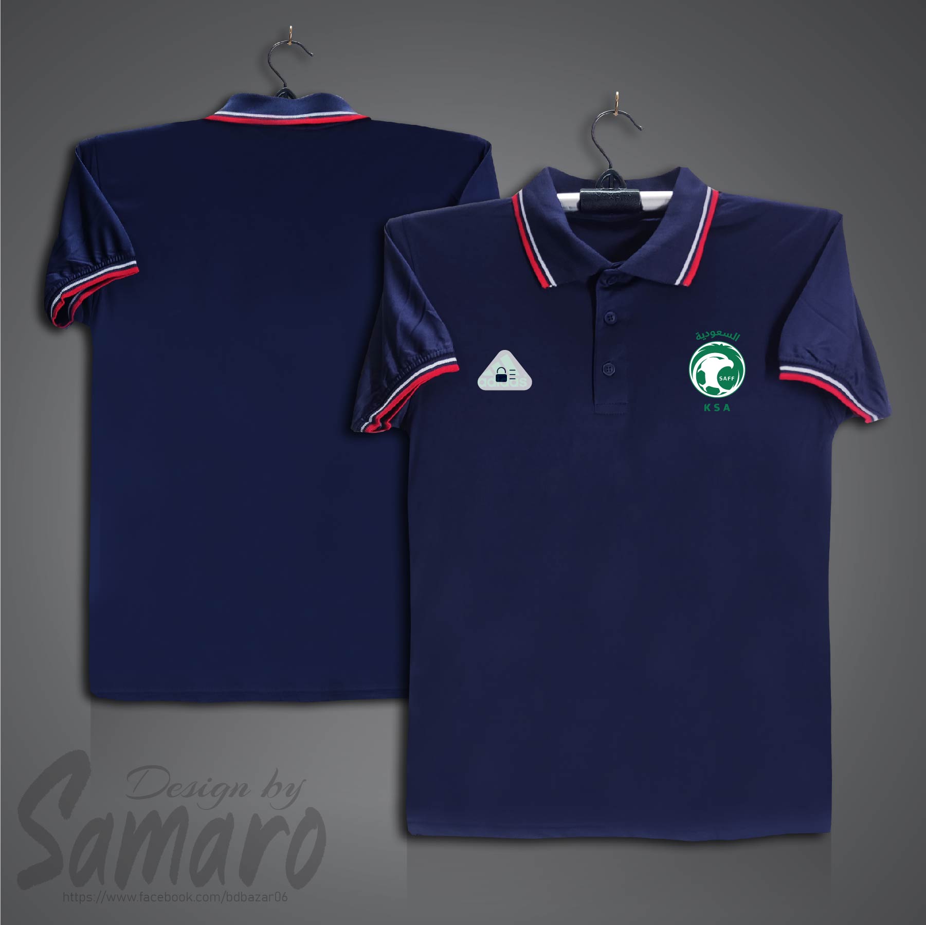 Picture of Saudi Aribia Short Sleeve Polo Football Jersey For Men - PP Micro Collar Polo Jersey - Saudi Jersey