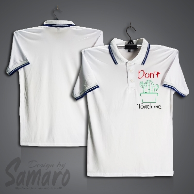 Picture of Dno't Touch Me Short Sleeve Polo Jersey For Men - PP Micro Polo T Shirt For Men - Touch Me Polo Jersey
