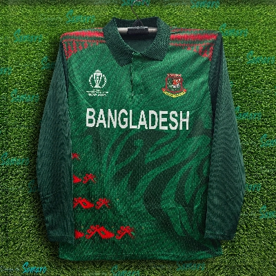 Picture of Bangladesh World Cup Jersey - Full Sleeve Polo Jersey For Men - Bangladesh Cricket Jersey 2024-25