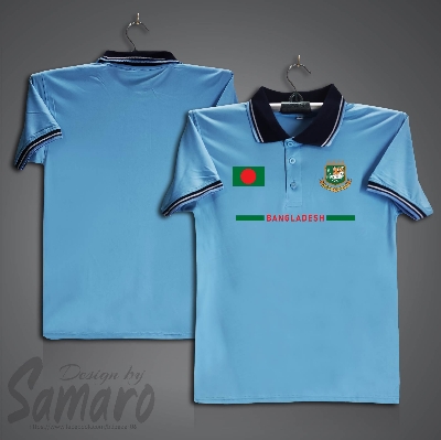 Picture of Bangladesh Short Sleeve Polo Cricket Jersey For Men - PP Micro Collar Polo Jersey - Bangladesh Cricket Jersey