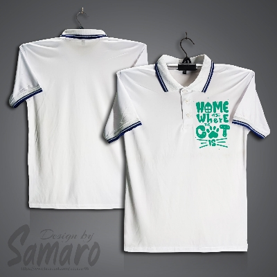 Picture of Home is Where Short Sleeve Polo Jersey For Men - PP Micro Polo T Shirt For Men - Home Polo Jersey