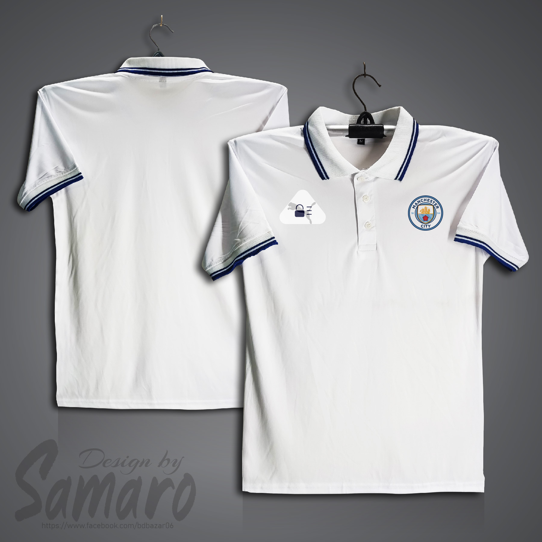 Picture of Manchester City Short Sleeve Polo Football Jersey For Men - PP Micro Collar Polo Jersey - Manchester City Jersey