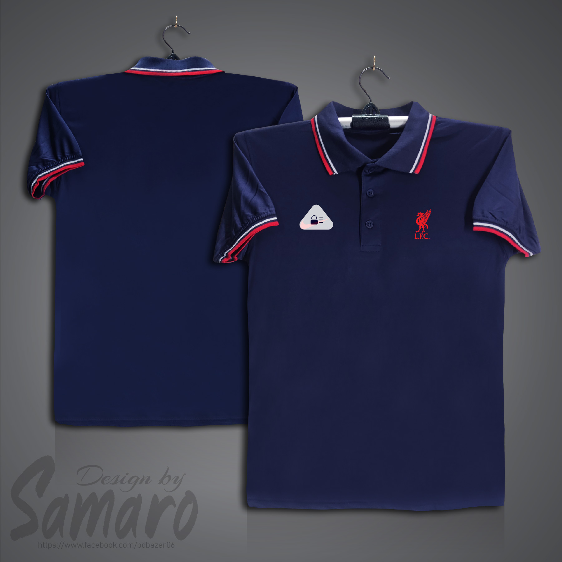 Picture of Liverpool Short Sleeve Polo Football Jersey For Men - PP Micro Collar Polo Jersey - Liverpool Jersey