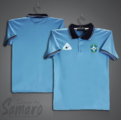 Picture of Brazil Short Sleeve Polo Football Jersey for Men - PP Micro Collar Polo Jersey - Brazil Jersey