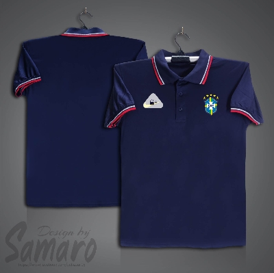 Picture of Brazil Short Sleeve Polo Football Jersey for Men - PP Micro Collar Polo Jersey - Brazil Jersey
