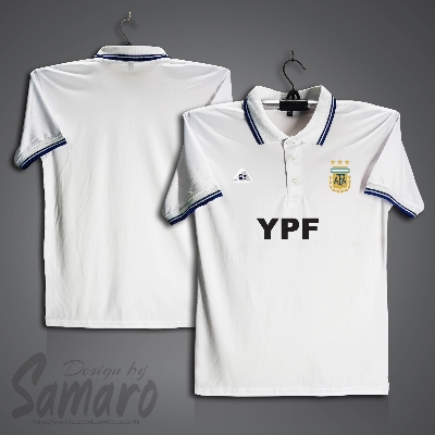 Picture of Argentina Training Short Sleeve Polo Football Jersey For Men - PP Micro Collar Polo Jersey - Argentina Training Jersey 2025-2026