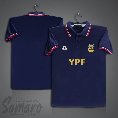 Picture of Argentina Training Short Sleeve Polo Football Jersey For Men - PP Micro Collar Polo Jersey - Argentina Training Jersey 2025-2026