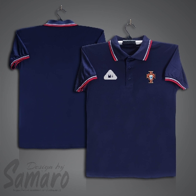 Picture of Portugal Short Sleeve Polo Football Jersey For Men - PP Micro Collar Polo Jersey - Portugal Jersey