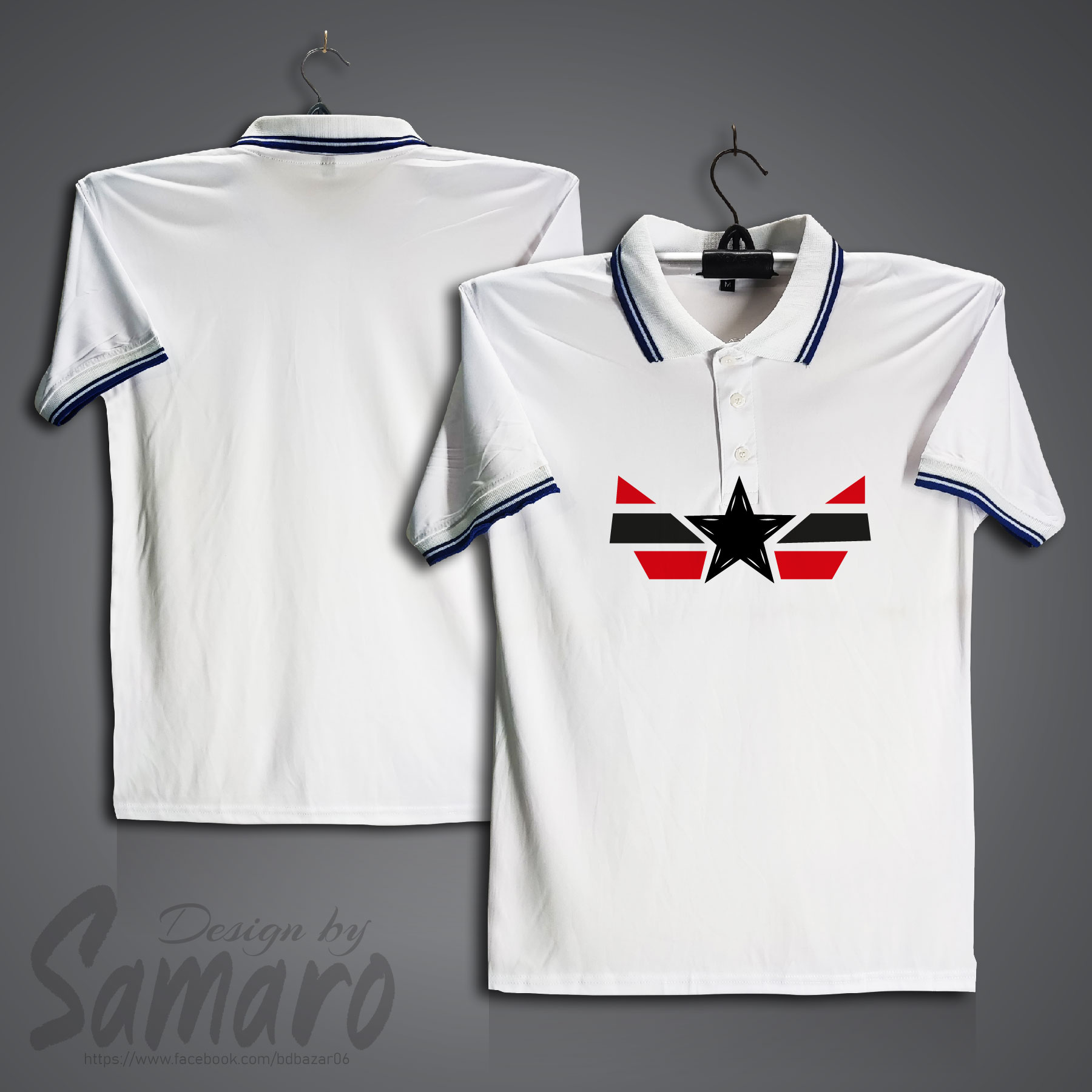 Picture of Star Short Sleeve Polo Jersey For Men - PP Micro Polo T Shirt For Men - Star Polo Jersey