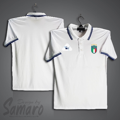 Picture of Italy Short Sleeve Polo Football Jersey For Men - PP Micro Collar Polo Jersey - Italy Jersey