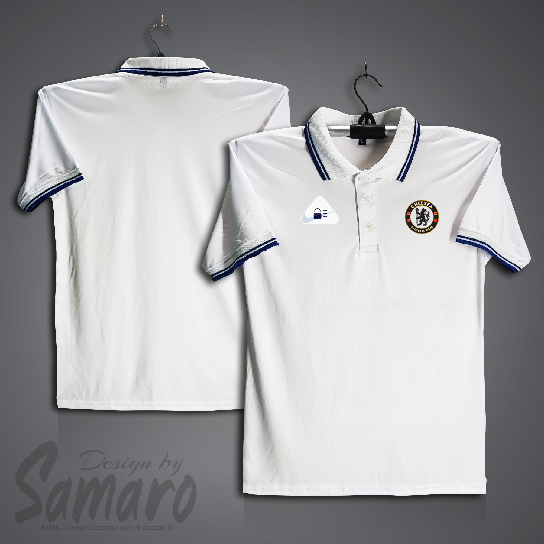 Picture of Chelsea Short Sleeve Polo Football Jersey For Men - PP Micro Polo t shirt - Chelsea Jersey