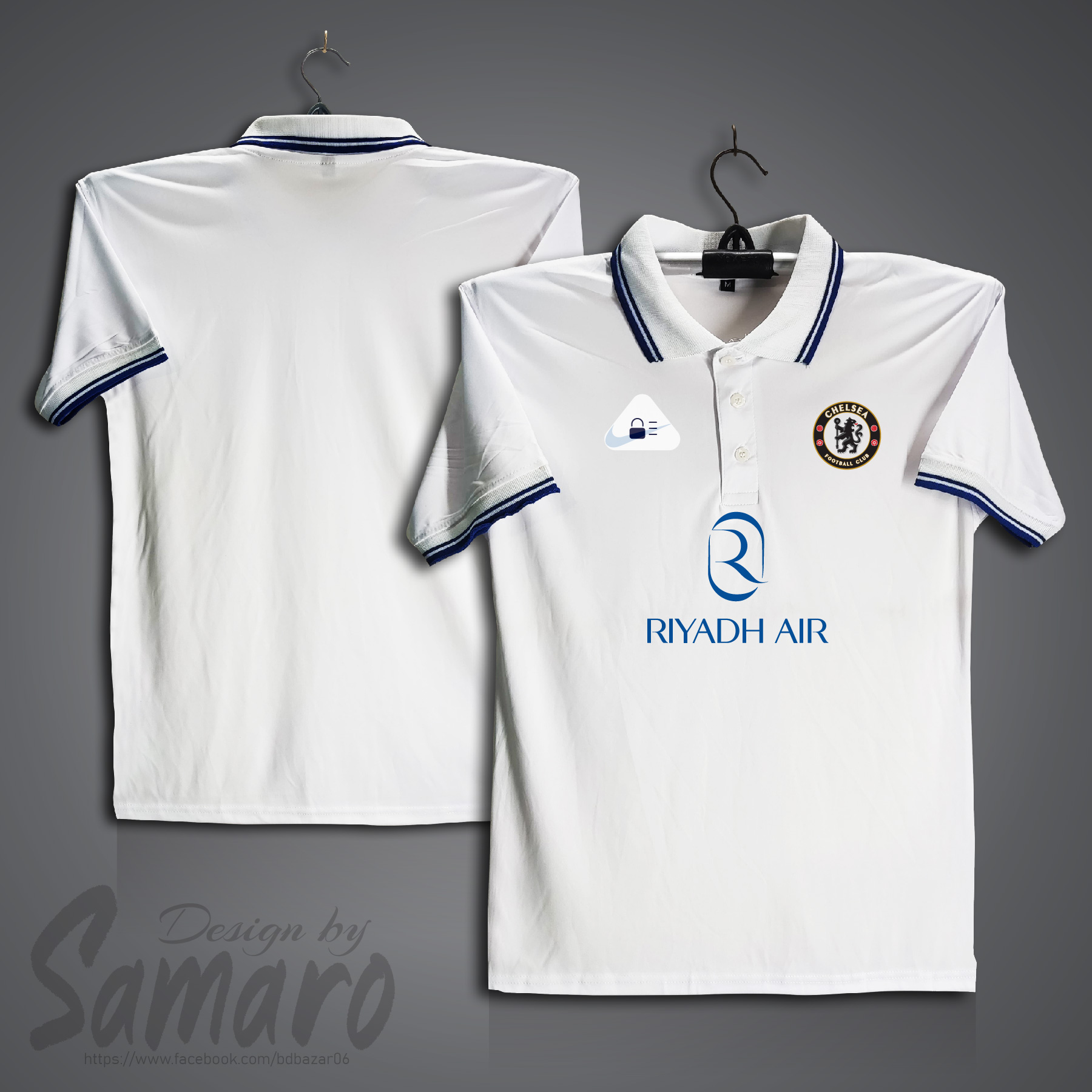 Picture of Chelsea Short Sleeve Polo Football Jersey For Men - PP Micro Polo t shirt - Chelsea Jersey
