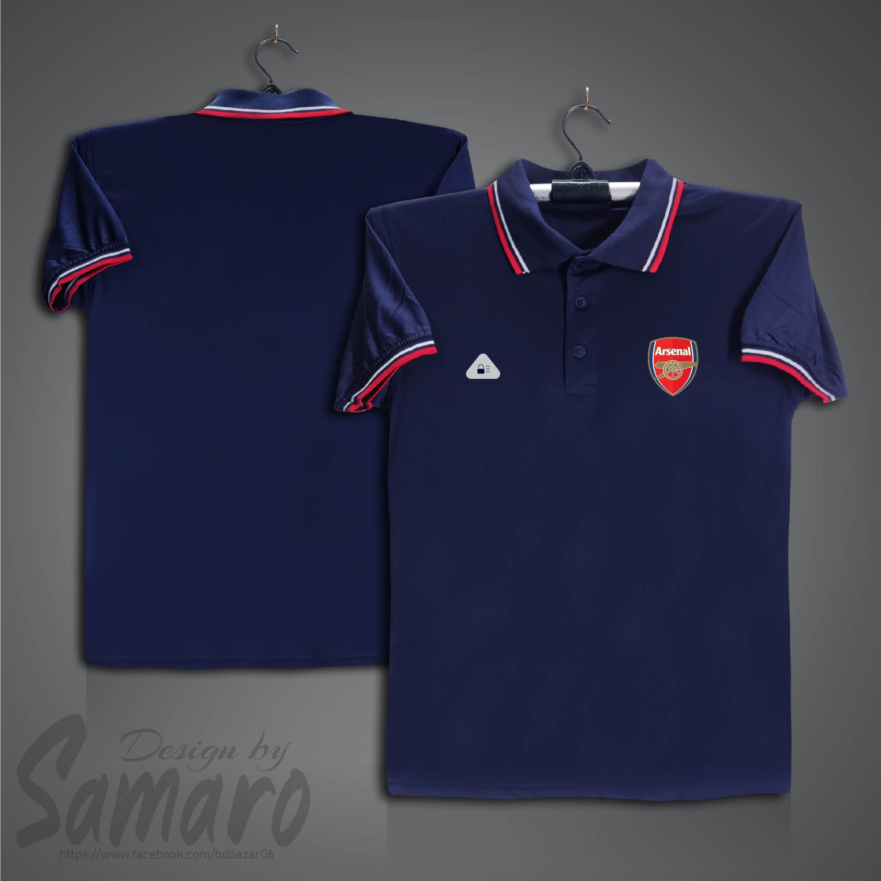Picture of Arsenal Short Sleeve Polo Football Jersey For Men - PP Micro Collar Polo Jersey - Arsenal Jersey
