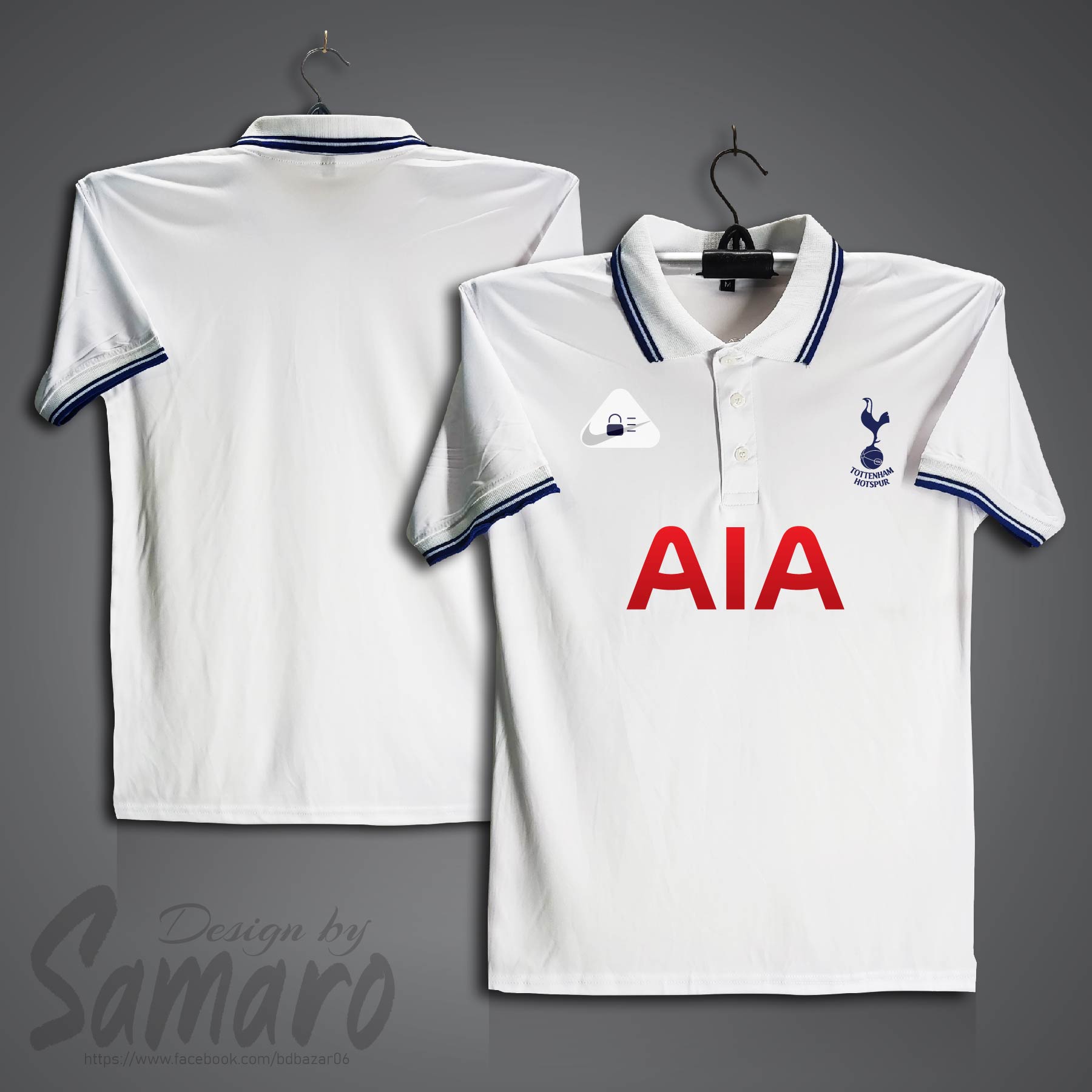 Picture of Tottenham Hotspur Short Sleeve Polo Football Jersey For Men - PP Micro Collar Polo Jersey - Tottenham Jersey