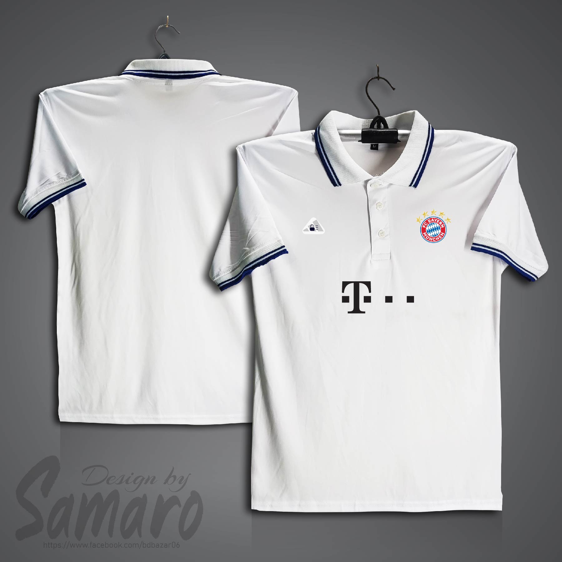 Picture of Bayern Munich Short Sleeve Polo Football Jersey For Men - PP Micro Collar Polo Jersey - Bayern Munich Jersey