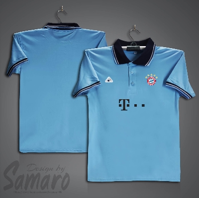 Picture of Bayern Munich Short Sleeve Polo Football Jersey For Men - PP Micro Collar Polo Jersey - Bayern Munich Jersey