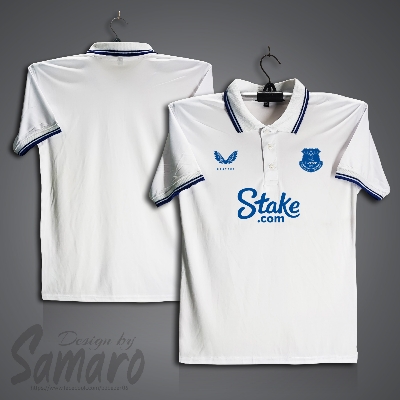 Picture of Everton Short Sleeve Polo Football Jersey For Men - PP Micro Polo t shirt - Everton Jersey