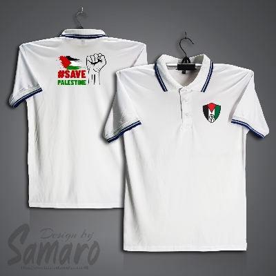 Picture of Free Palestine Short Sleeve Polo Jersey For Men - PP Micro Polo T Shirt For Men - Free Palestine Jersey
