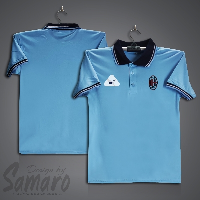 Picture of AC Milan Short Sleeve Polo Football Jersey For Men - PP Micro Polo t shirt - AC Milan Jersey