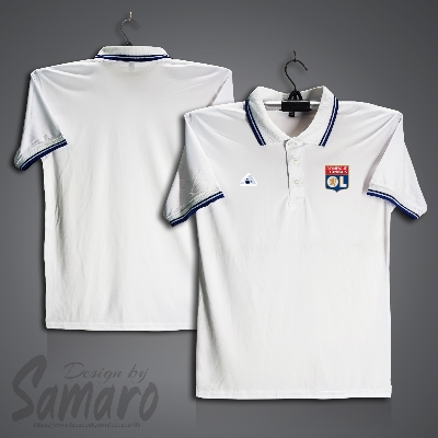 Picture of Olympique Lyonnais Short Sleeve Polo Football Jersey For Men - PP Micro Polo t shirt - Olympique Lyon Jersey